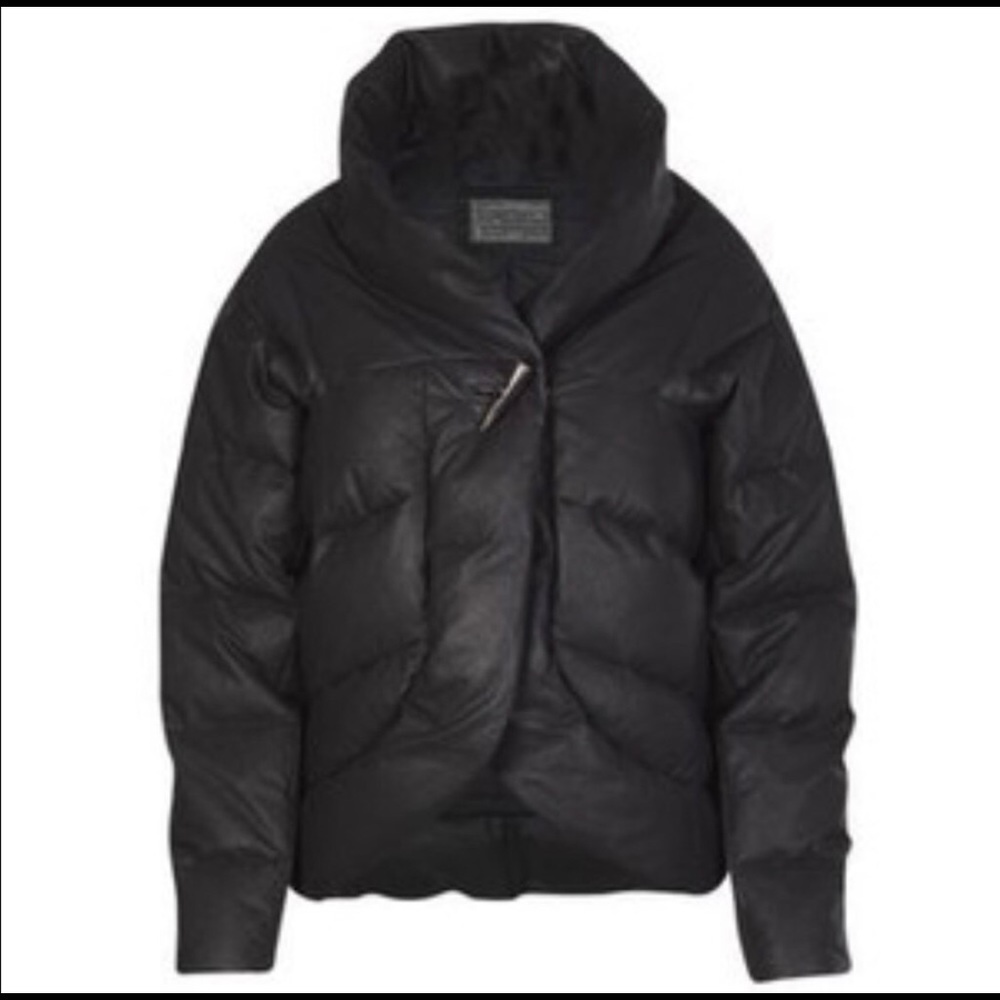 All Saints Farin Black Down Puffer Jacket
